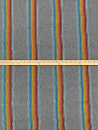 Redwood/Lemon Twist/Pale Persimmon/Multi 100% Cotton Baja Blanket Vertical Stripe Weave Woven - Robert Kaufman - 44W
