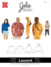 Jalie Patterns - Laurent T-Shirt, Pullover, & Hoodie #4131 - Adult/Children Sizes