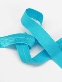 3/4" Parrot Blue Fold-Over Elastic