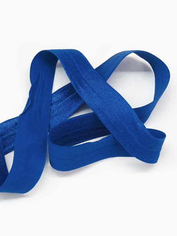 3/4" Blast Blue Fold-Over Elastic