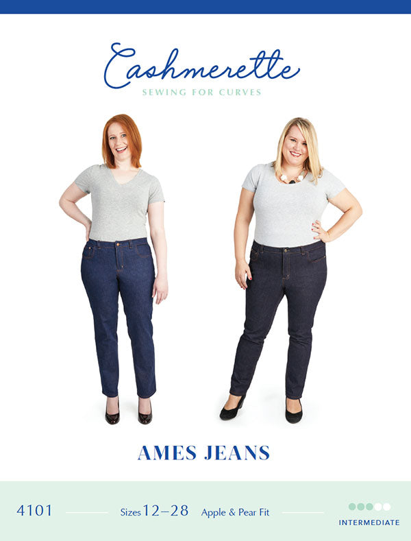 Cashmerette Patterns - Ames Jeans - Sizes 12-28