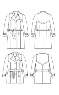 Cashmerette Patterns - Chilton Trench Coat - Sizes 12-28