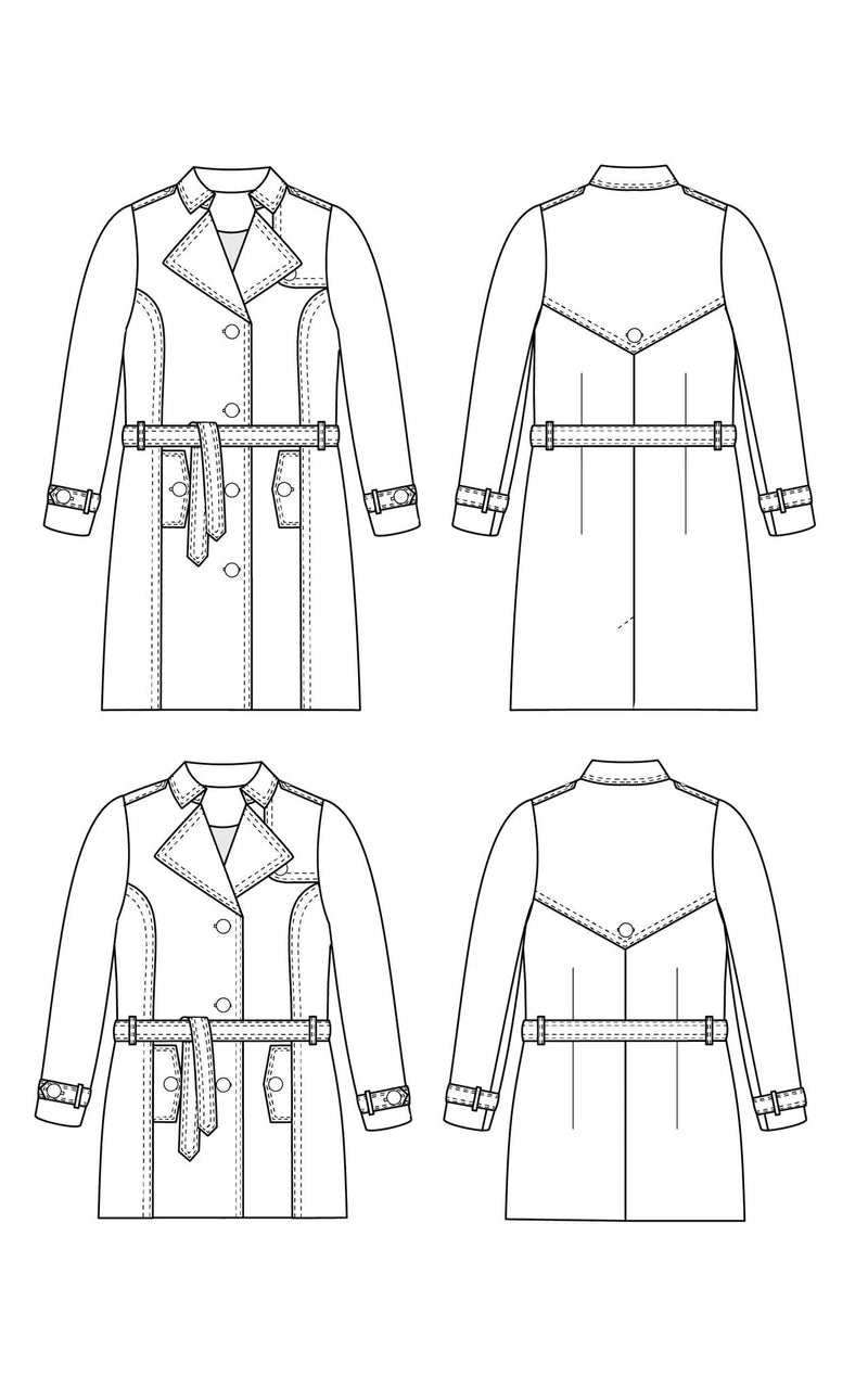 Cashmerette Patterns - Chilton Trench Coat - Sizes 12-28