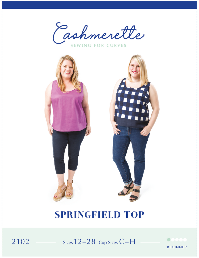 Cashmerette Patterns - Springfield Top - Sizes 12-28