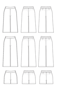 Cashmerette Patterns - Calder Pants & Shorts - Sizes 12-32