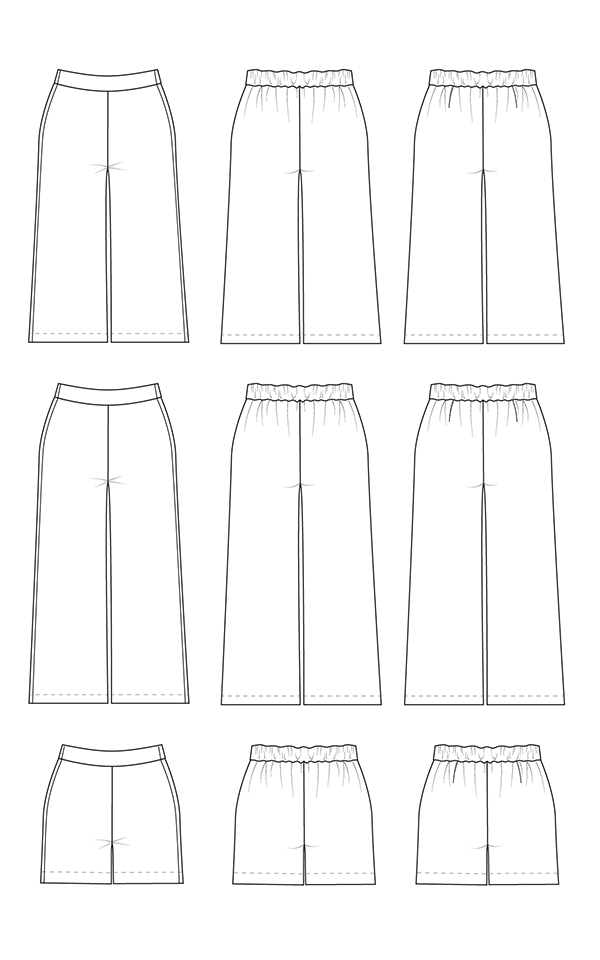 Cashmerette Patterns - Calder Pants & Shorts - Sizes 12-32