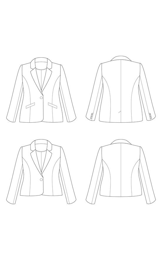 Cashmerette Patterns - Auburn Blazer - Size 12-32