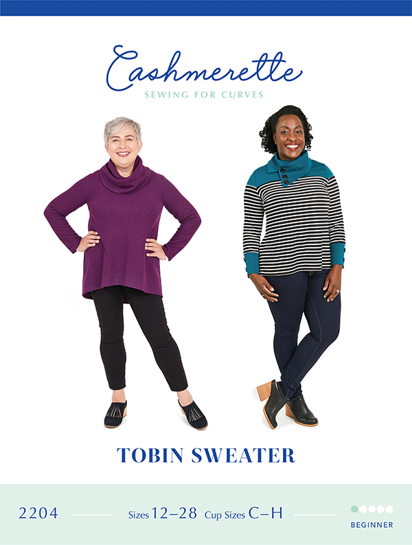 Cashmerette Patterns - Tobin Sweater - Sizes 12-28