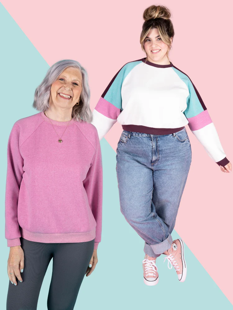 Tilly and the Buttons - Drew Raglan Sweatshirt - Sizes 2-30