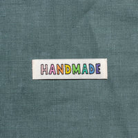 "Handmade Rainbow" Woven Clothing Labels by Kylie and the Machine - 6 labels per pack