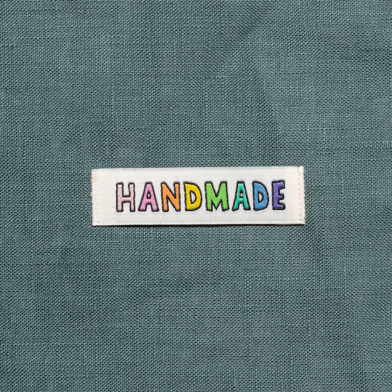 "Handmade Rainbow" Woven Clothing Labels by Kylie and the Machine - 6 labels per pack