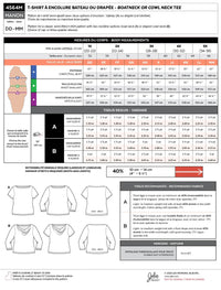 Jalie Patterns - Manon Boat & Cowl Neck Tops #4564 - Children/Adult 28 Sizes