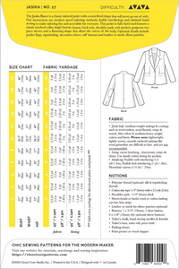 Closet Core Patterns - Jasika Blazer #17 - Sizes 0-20