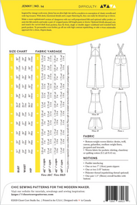 Closet Core Patterns - Jenny Overalls & Trousers #14 - Sizes 0-20