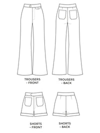 Tilly and the Buttons - Jessa Trousers & Shorts - Sizes 2-16