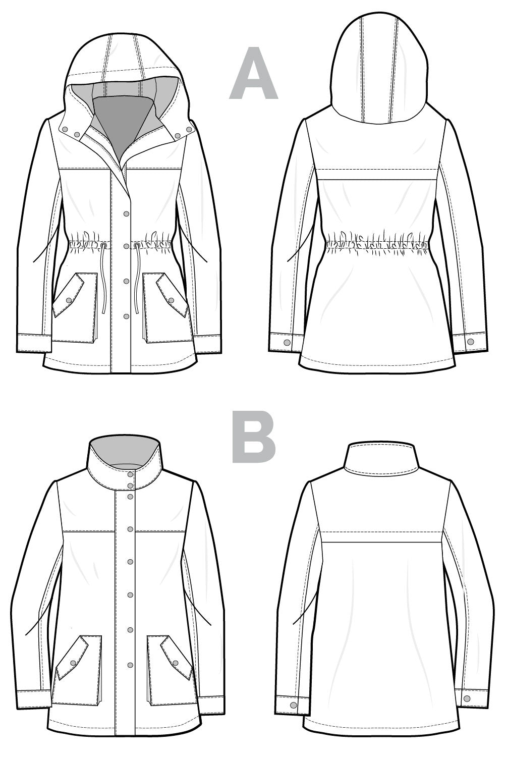 Closet Core Patterns - Kelly Anorak Jacket - Sizes 0-20