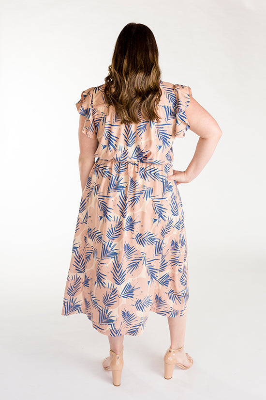 Chalk and Notch Patterns - Orchid Midi Dress - Sizes 0-30