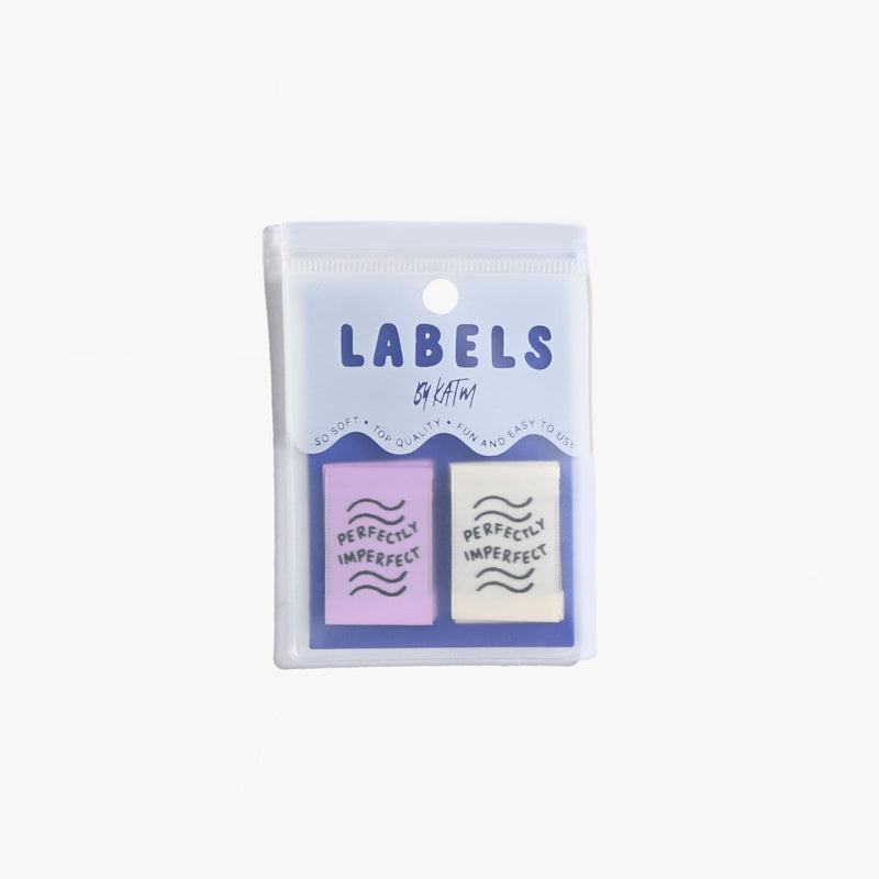 "Perfectly Imperfect" Woven Clothing Labels by Kylie and the Machine - 6 labels per pack