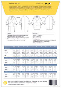 Closet Core Patterns - Phoebe Coat #40 - Sizes XXS-4X