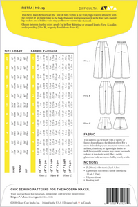 Closet Core Patterns - Pietra Pants & Shorts - Rome Collection #19 - Sizes 0-20