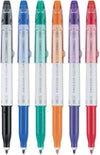 Frixion Bold Erasable Marker Pens - 6 Pack (Black/Blue/Red/Green/Orange/Purple)