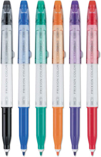 Frixion Bold Erasable Marker Pens - 6 Pack (Black/Blue/Red/Green/Orange/Purple)