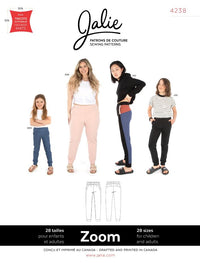 Jalie Patterns - Zoom Modern Joggers #4238 - Adult/Kid Sizes