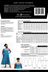 Sew House Seven Patterns - Sauvie Sundress - Sizes 16-34