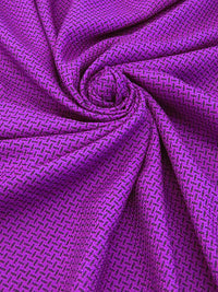 Vibrant Grape/Black Polyester/Wool Blend Novelty Weave Suiting 59W