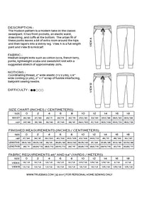 True/Bias - Hudson Pant - Sizes 0-18