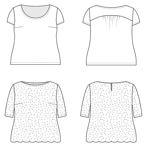 Cashmerette Patterns - Montrose Top - Sizes 12-32