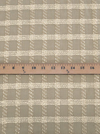 Hazelwood/Cream Wool/Nylon/Polyester Boucle Plaid on Gauze Suiting - Imported From Italy - 61W