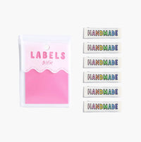 "Handmade Rainbow" Woven Clothing Labels by Kylie and the Machine - 6 labels per pack