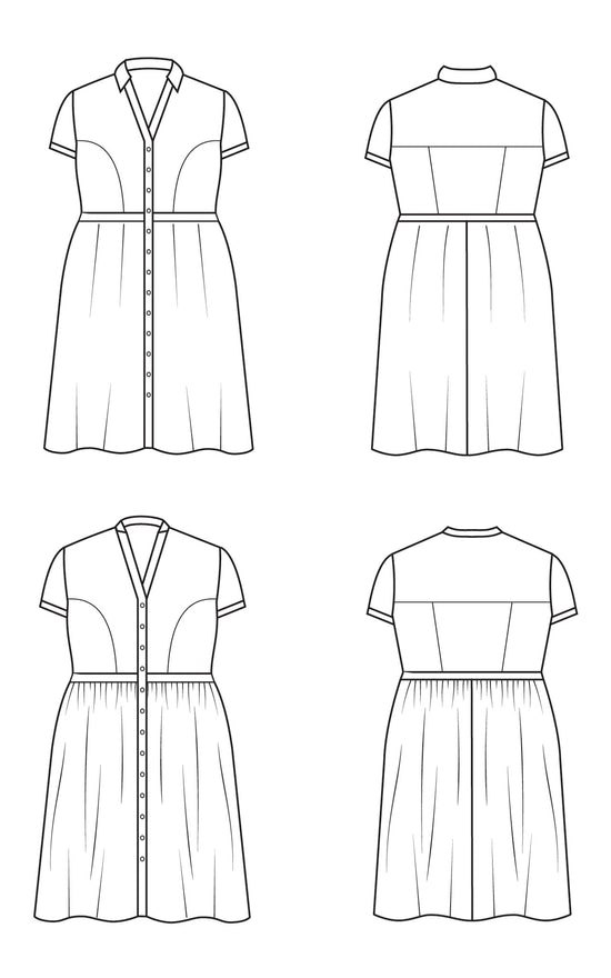 Cashmerette Patterns - Lenox Shirtdress - Sizes 12-32