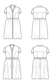 Cashmerette Patterns - Lenox Shirtdress - Sizes 12-32