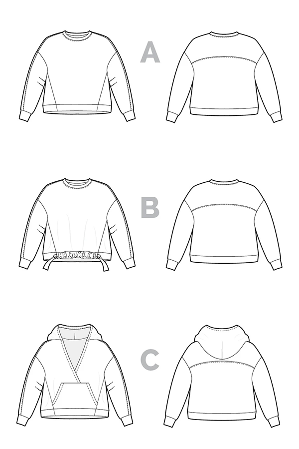 Closet Core Patterns - Mile End Sweatshirt - Sizes 0-20