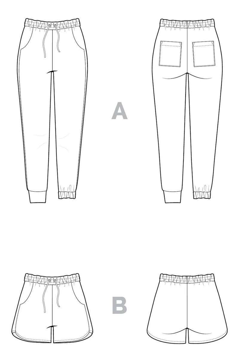 Closet Core Patterns - Plateau Joggers - Sizes 0-20